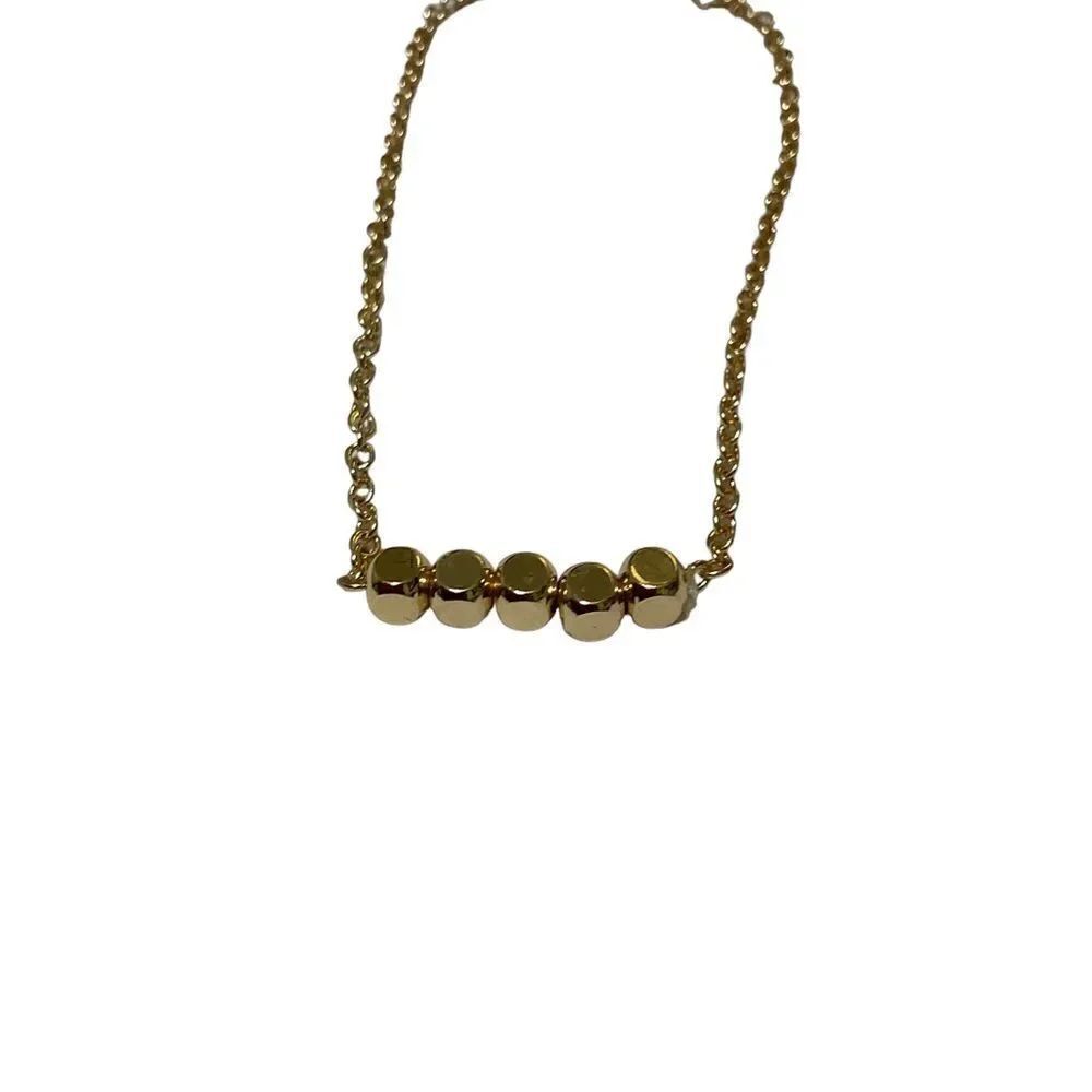 Gold Dainty Block Bracelet - Picture 3 of 3